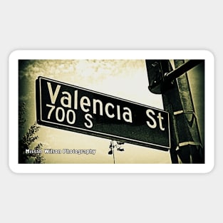 Valencia Street, Los Angeles, California by Mistah Wilson Sticker